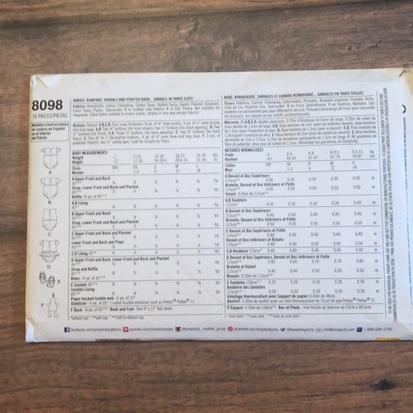 Set of Seven Simplicity Baby Patterns - Picture 5 of 15